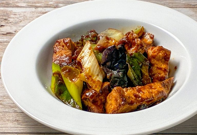 厚揚げと茄子中華味噌炒め