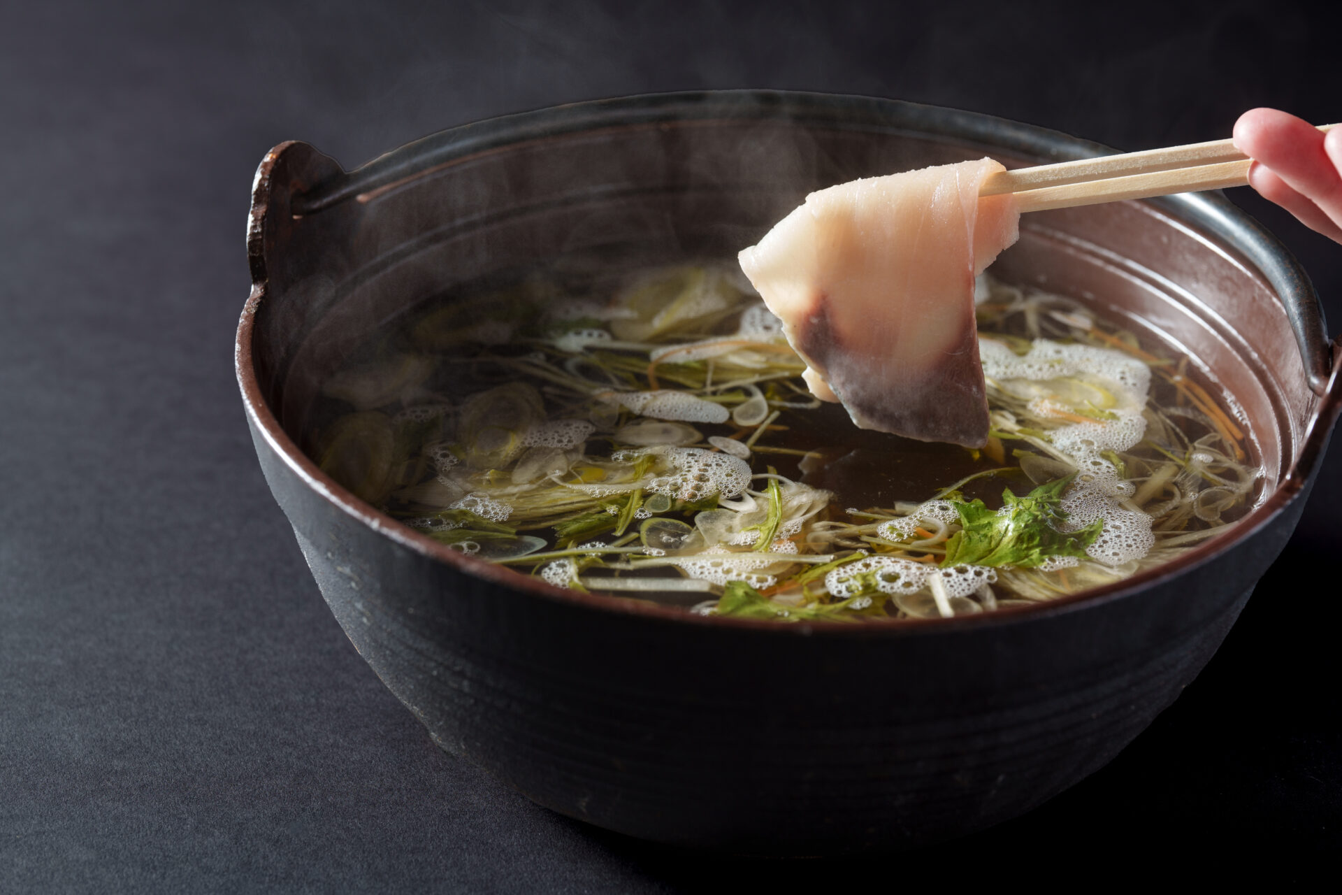 ぶりと野菜のしゃぶしゃぶ